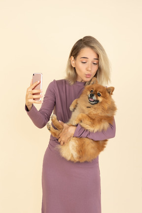 Hagamos una selfie juntos, cariño