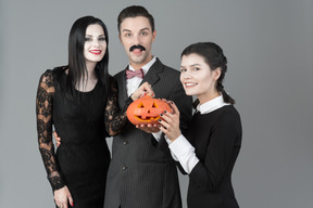Addams family created their own pumpkin