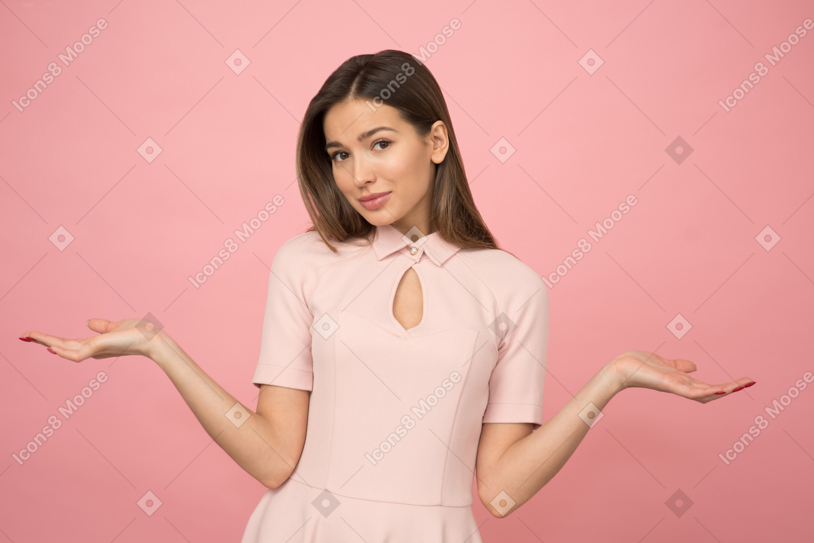 Girl posing holding her arms open