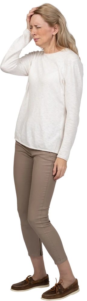 Woman in casual clothes standing