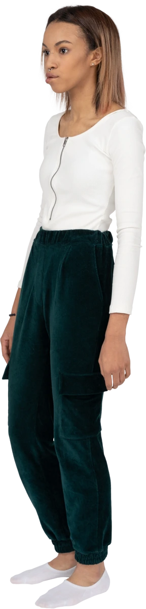 Woman in casual clothes standing