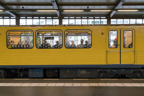 Yellow train background