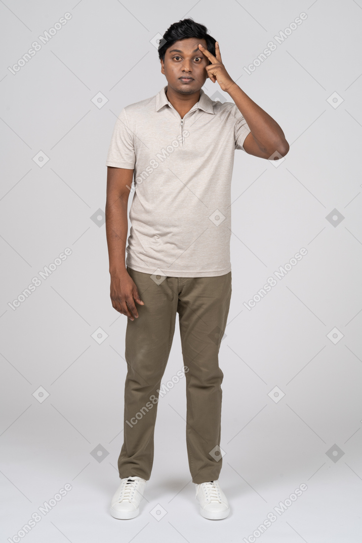 Man in casual clothes standing