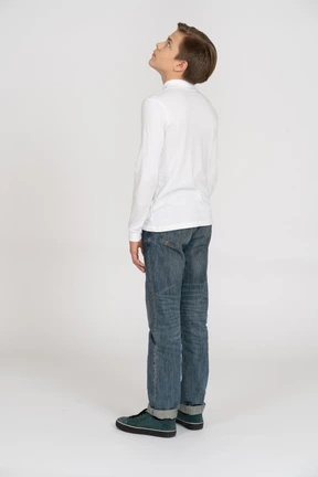 Young man in casual clothes standing