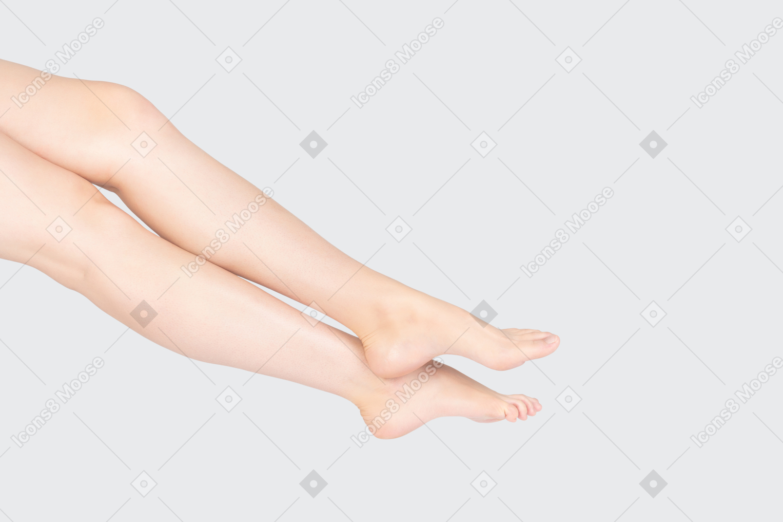 拍摄的裸女腿