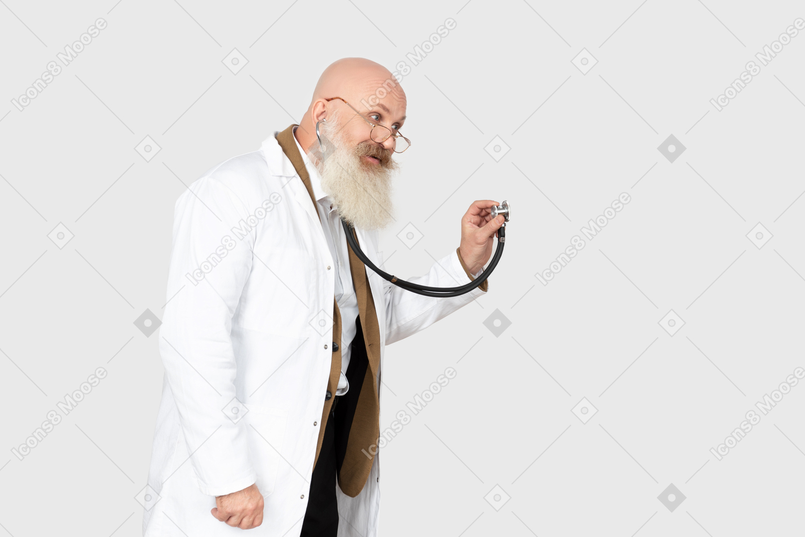 Mature doctor at work