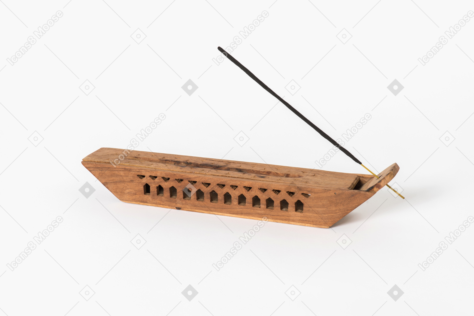 Incense stick stock in wooden boat