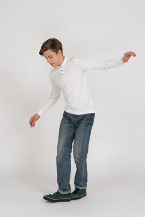 Young man in casual clothes standing