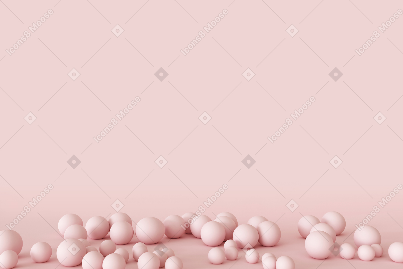 Fond rose avec de petites boules