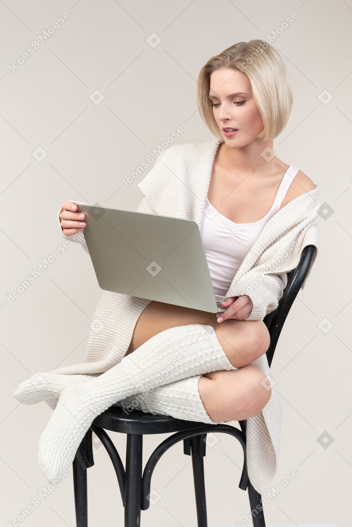 Relaxing at home and just surfing in the internet