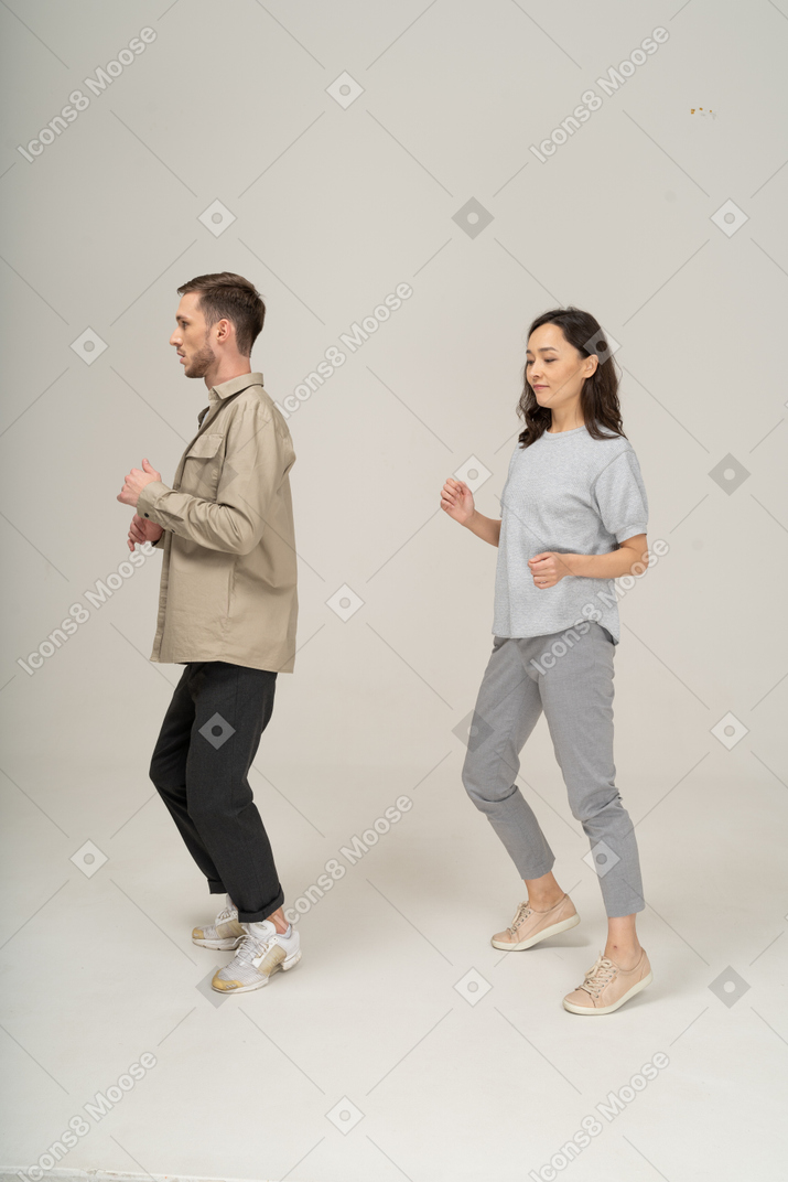 Couple taking a dancing lesson