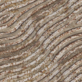 Rusty wavy metal surface