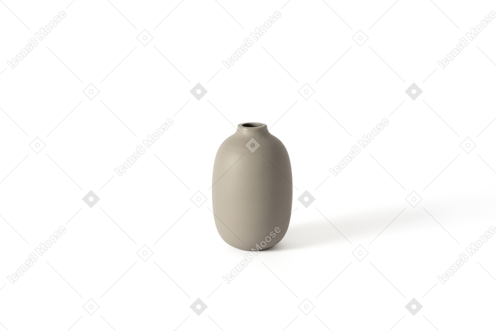 Vaso de cerâmica cinza