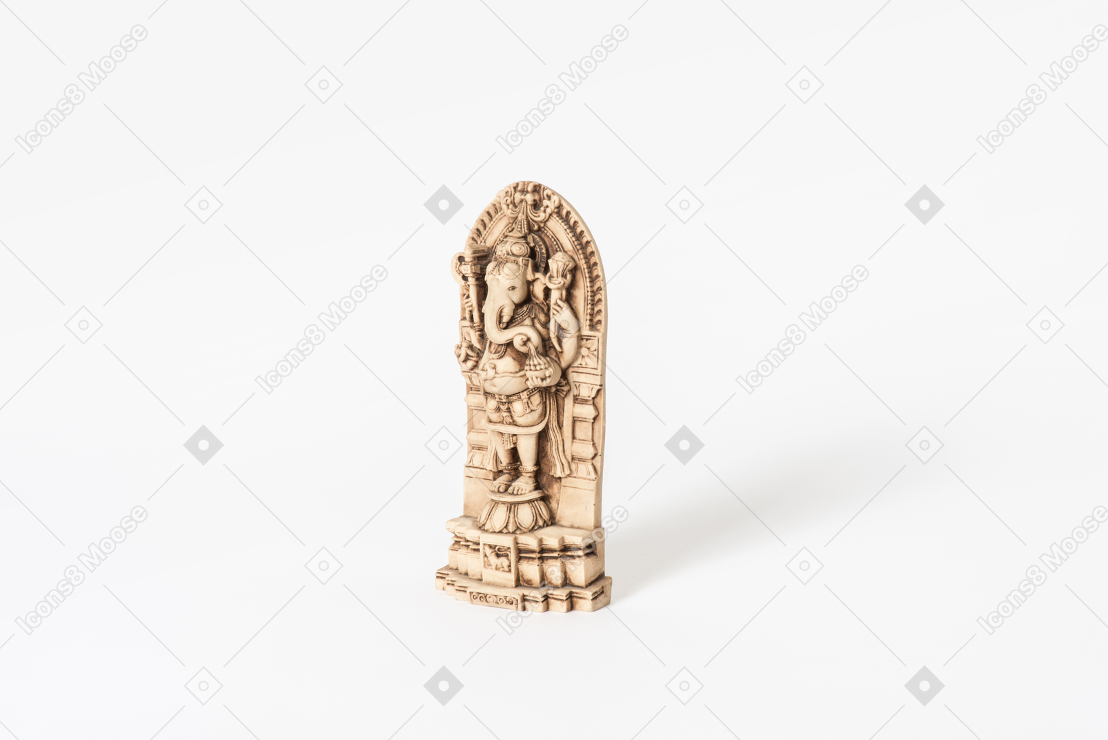 Ganesh the elephant god on white background