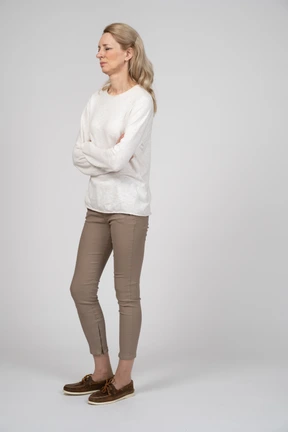 Woman in casual clothes standing