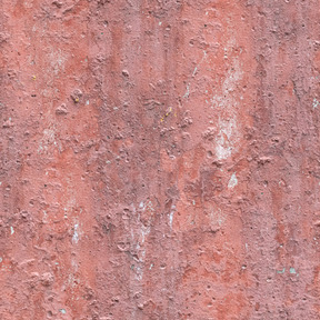Muro de hormigón pintado de rojo