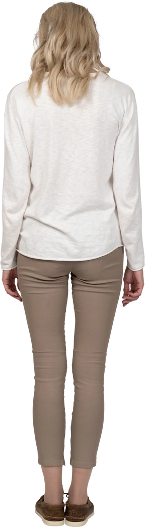 Woman in casual clothes standing