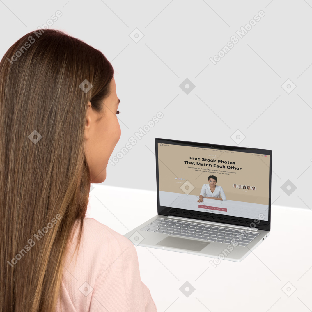 Image of a woman with a laptop
