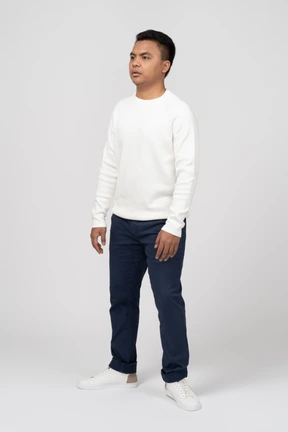 Man in casual clothes standing