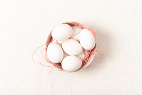 A basket with easter eggs