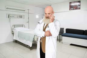 Doctor in a hospital room