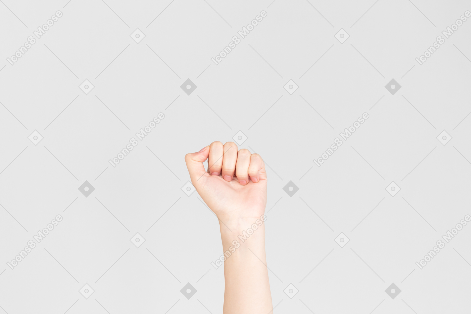 Female hand clenched in fist