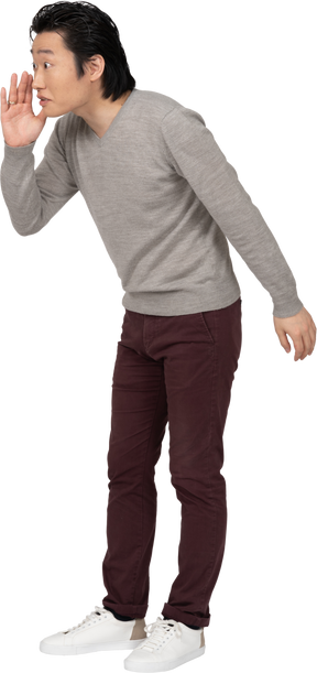 Man in casual clothes posing