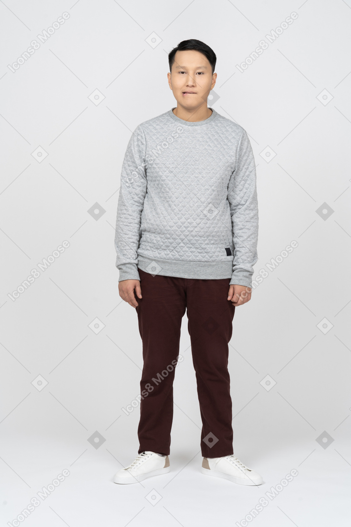 Man in casual clothes standing