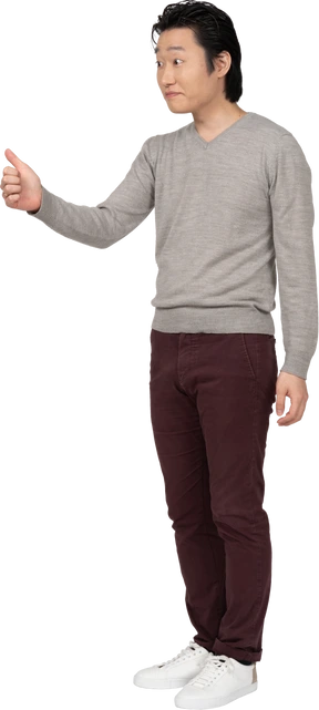 Man in casual clothes standing