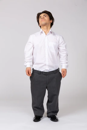 Man looking up