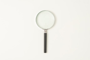Magnifying glass on a white background