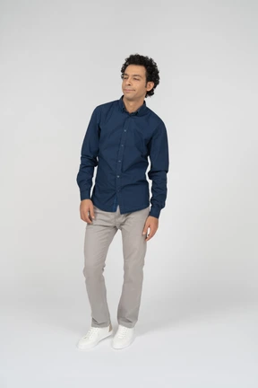 Front view of a man in casual clothes