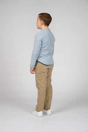 Rear view of boy