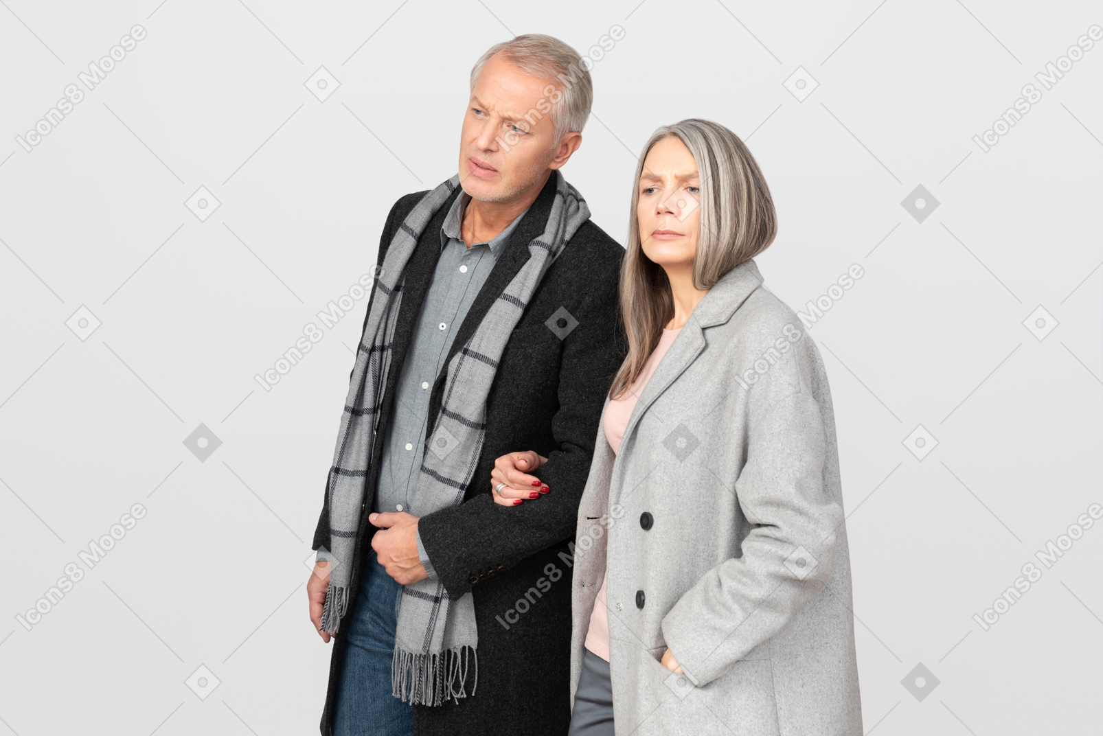 Mature couple seeming troubled