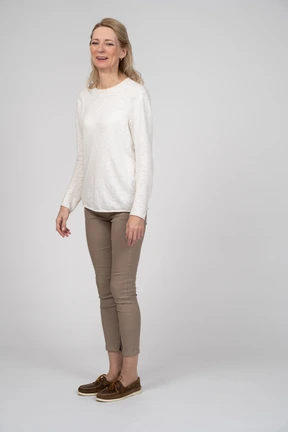 Woman in casual clothes standing