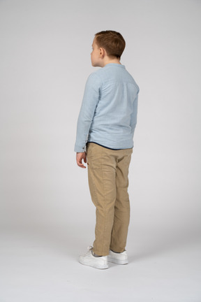 Rear view of boy