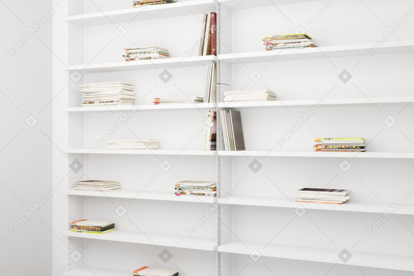 A wall of books and books