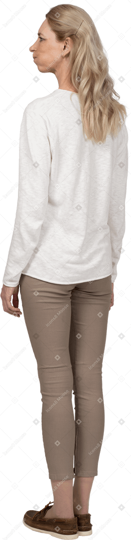 Woman in casual clothes standing