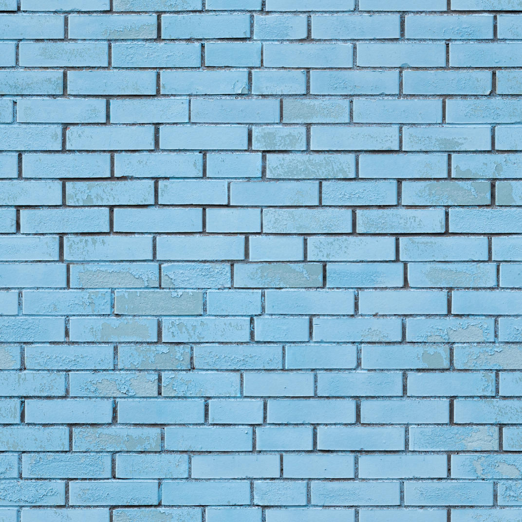 Blue bricks wall texture