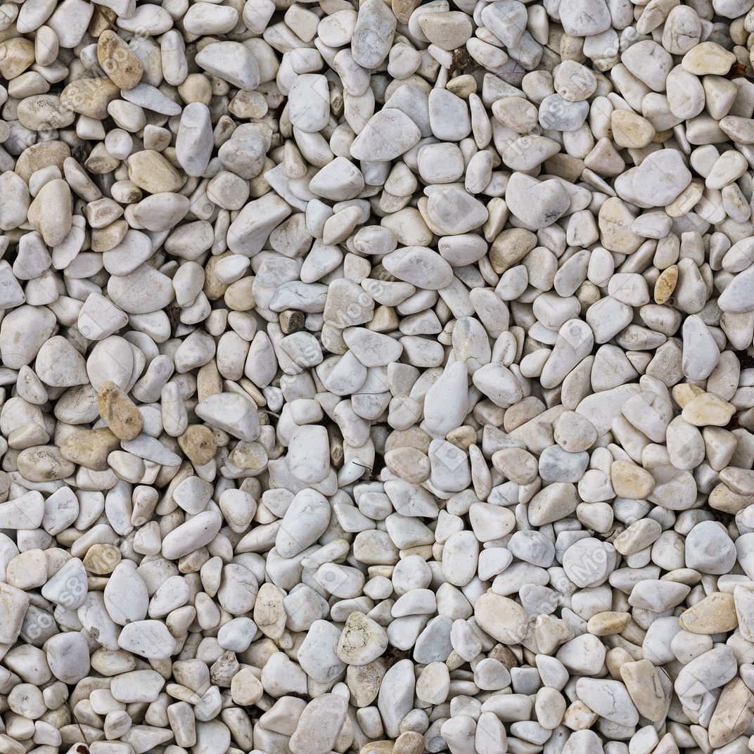 Pedras de cascalho branco