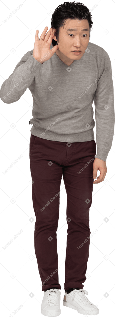 Man in casual clothes posing