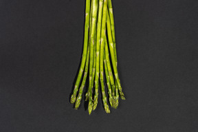 Asparagus on black background