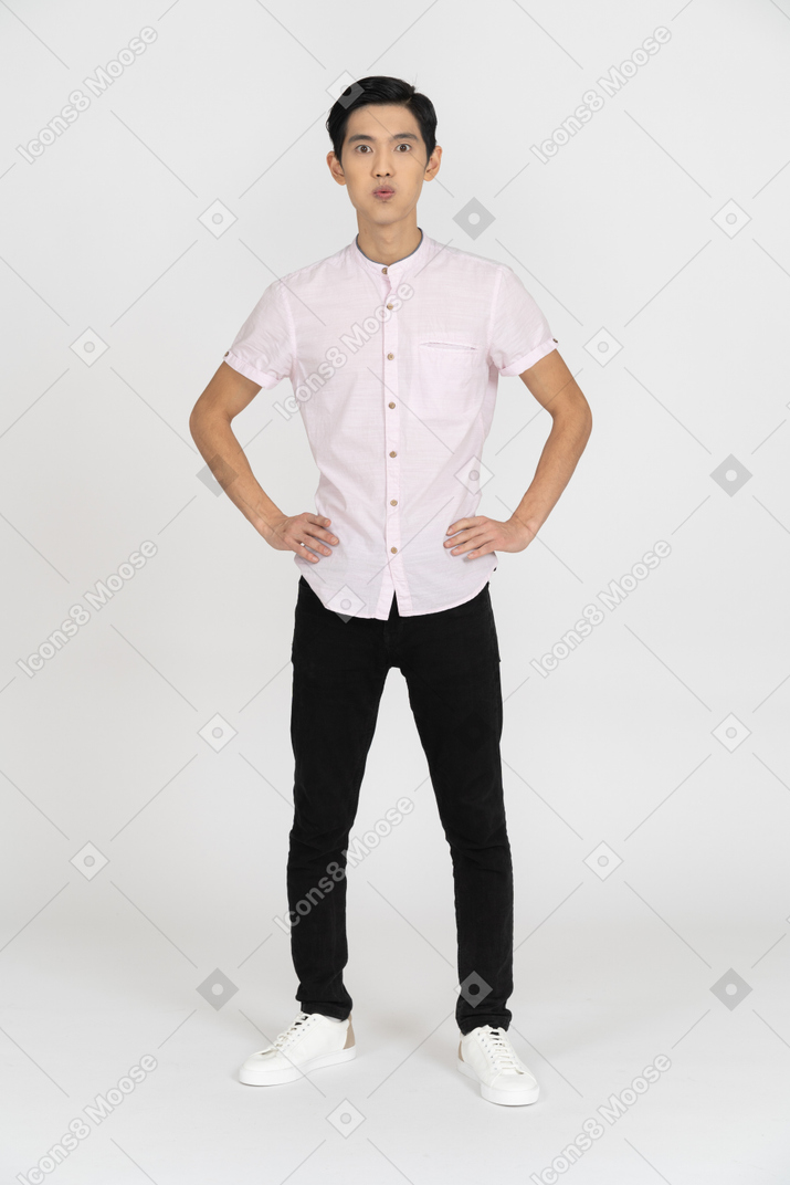 Homme en tenue décontractée debout