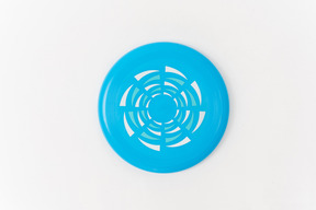 Blue frisbee on a white background