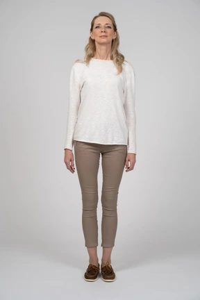 Woman in casual clothes standing