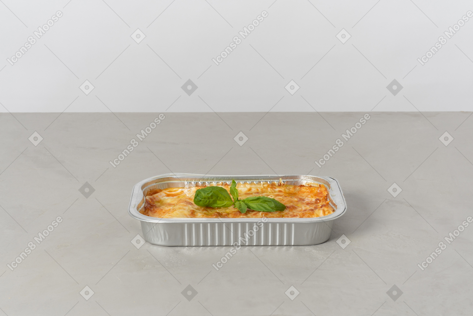 Lasagna is cooked and ready to be served