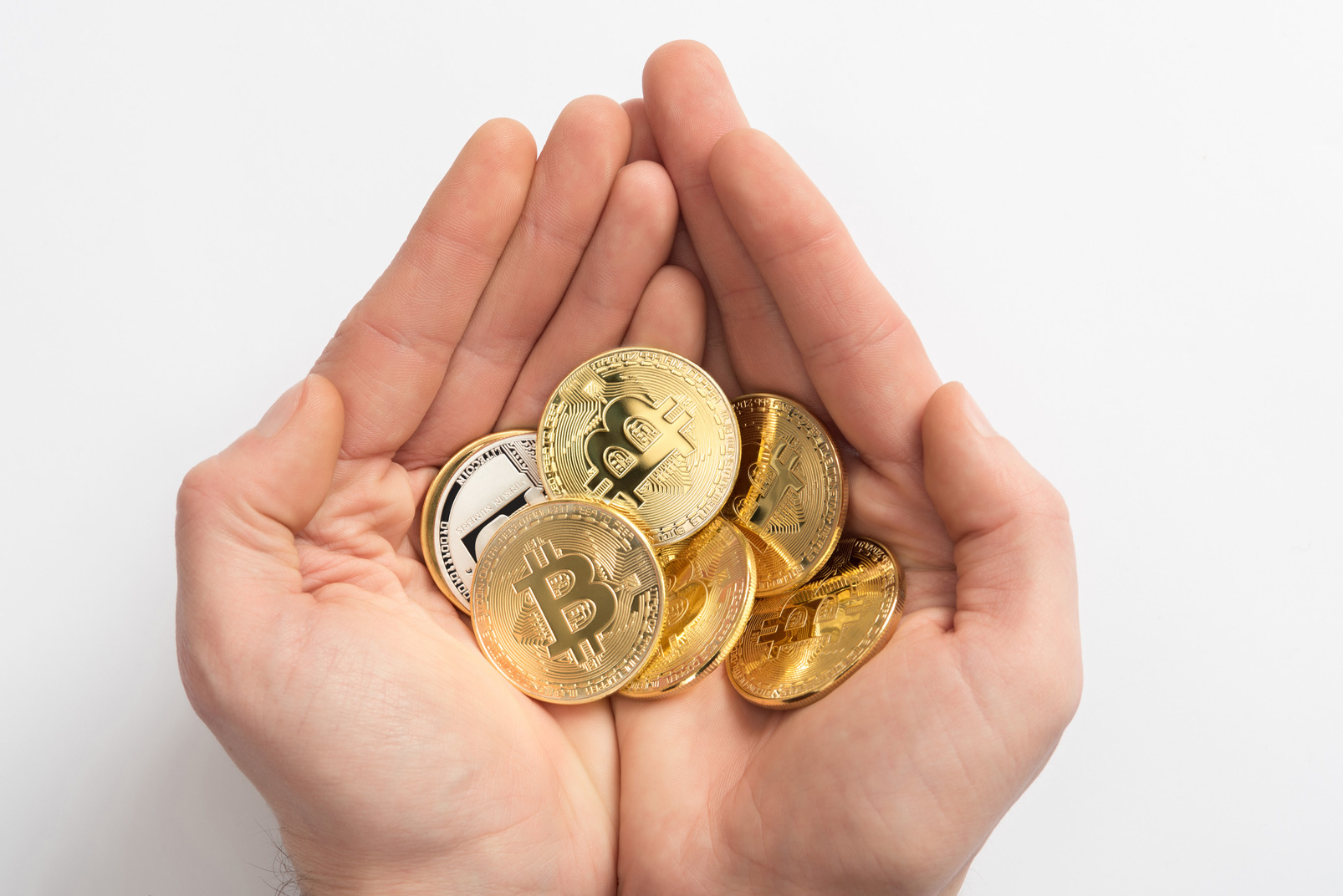 Handful of bitcoins