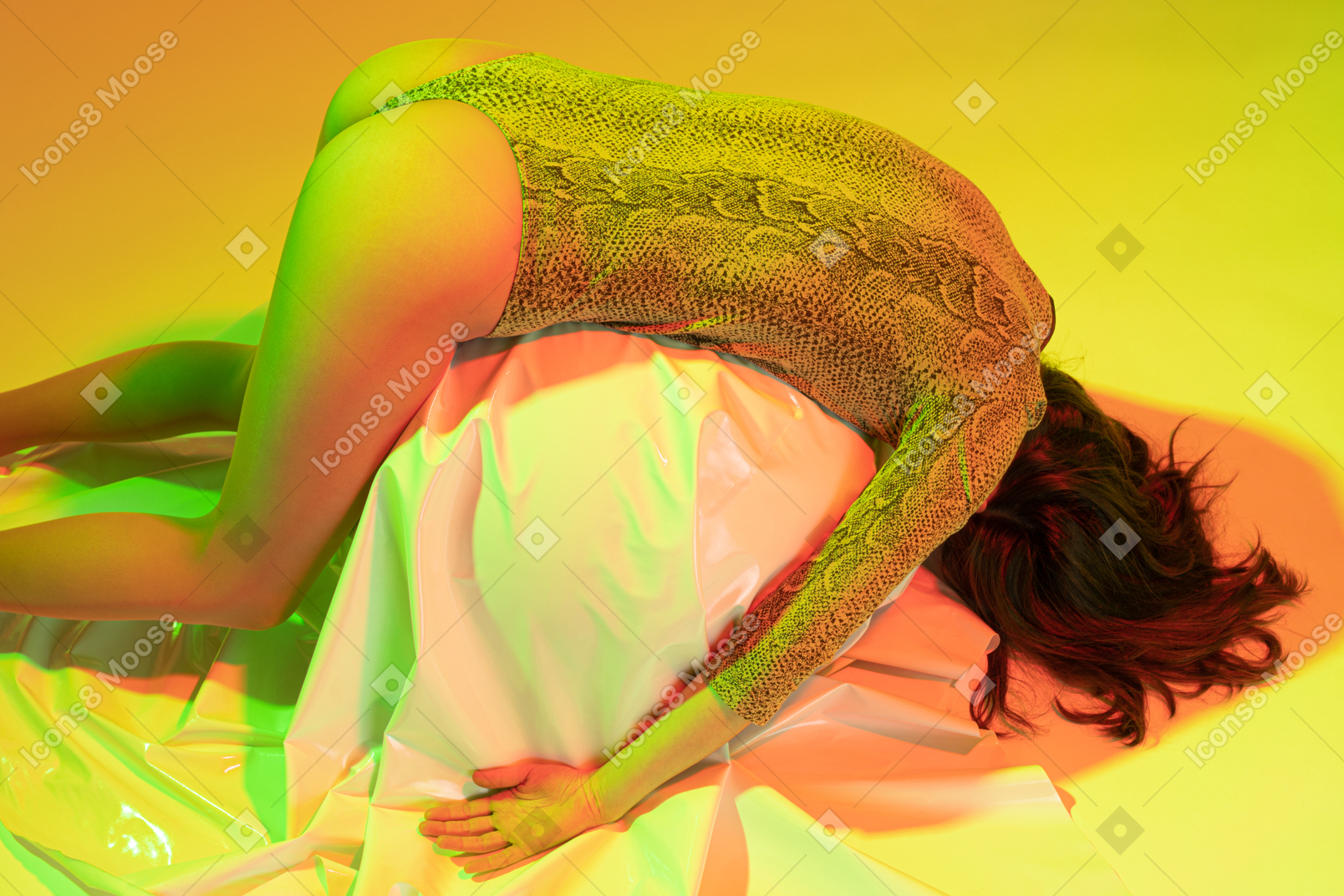 Young woman lying in a sensual pose