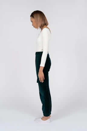 Woman in casual clothes standing