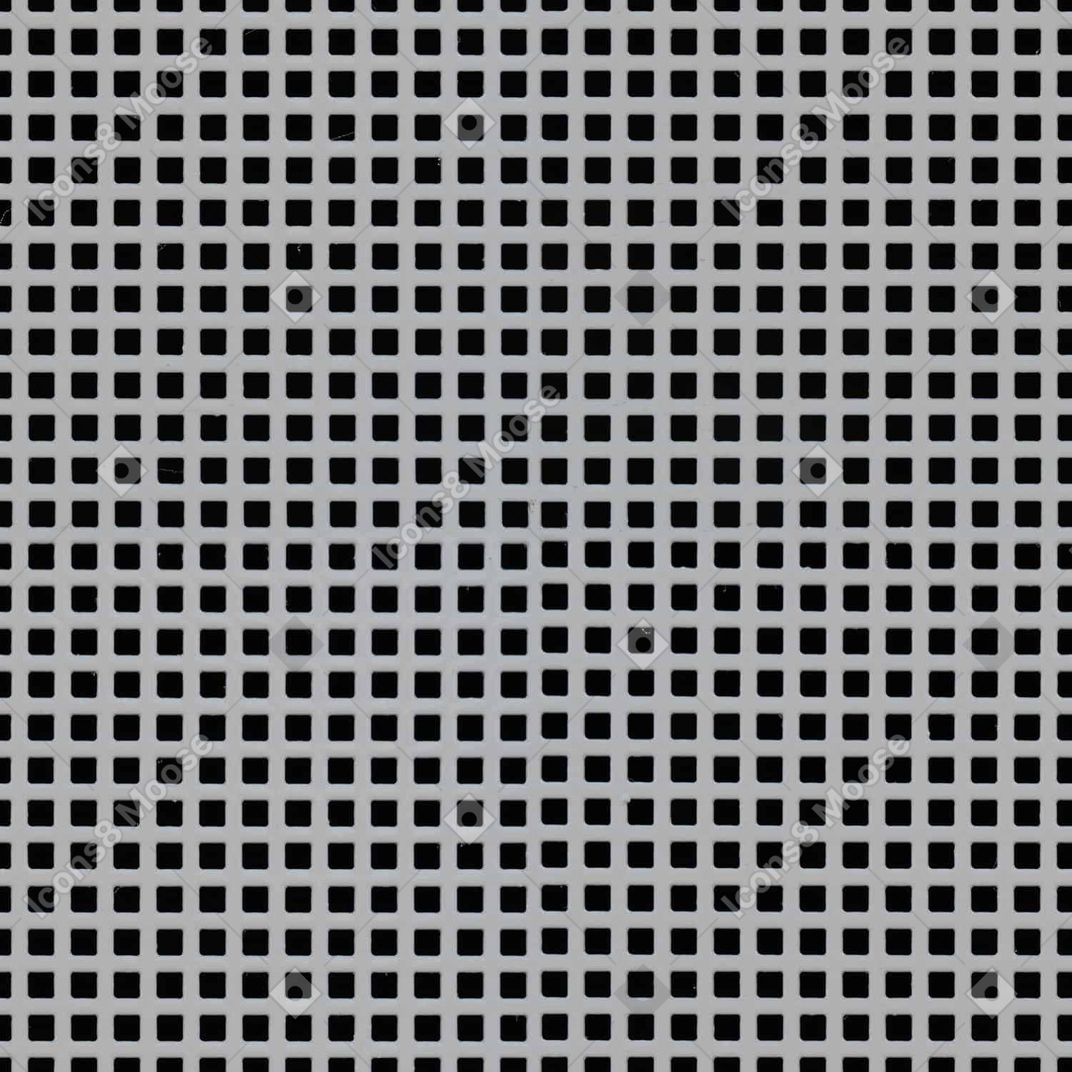 Ein nahaufnahmebild eines grauen metallnetzes